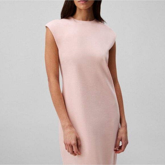 Calvin Klein Womens Ponte Shift Round Neckline Dress Sepia Rose Size XL NWT - Picture 2 of 5